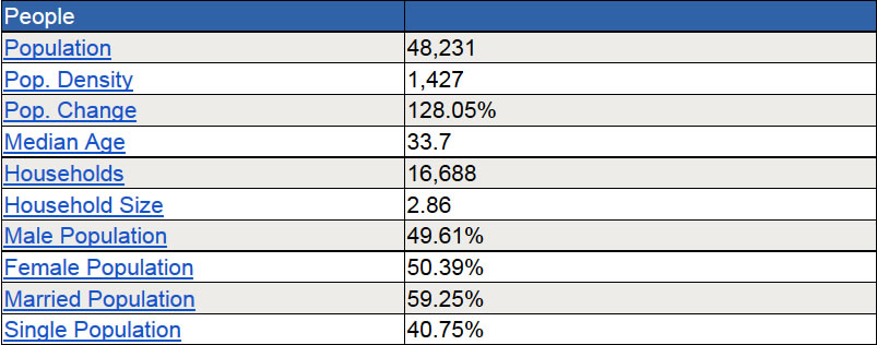 Image: Demographics of a small town in Colorado.